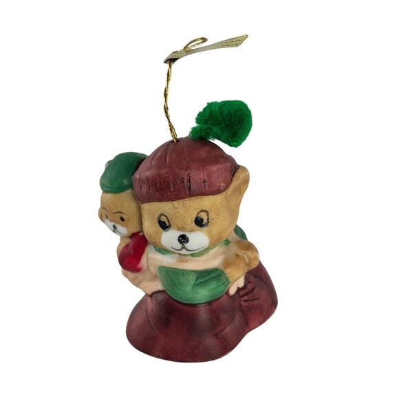 Jasco Caring Critters Chimer Bells Christmas Ornaments Set Of 6 Hand Painted - Picture 6 of 15